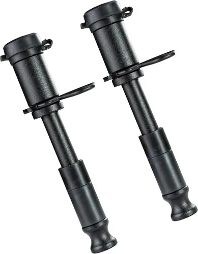 Vista 9 de BulletProof Hitches - Pasador de bloqueo de enganche de remolque de 5/8" - Ajuste universal, acero inoxidable, tapa de goma resistente a la Negro