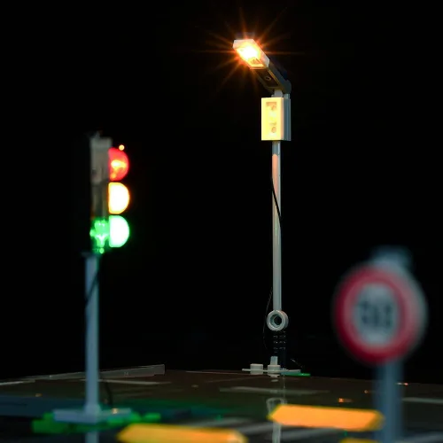 Vista 5 de Kit de iluminación LED Kyglaring compatible con bloques de construcción Lego City Road Plates 60304, accesorios de luz mejorados para el set
