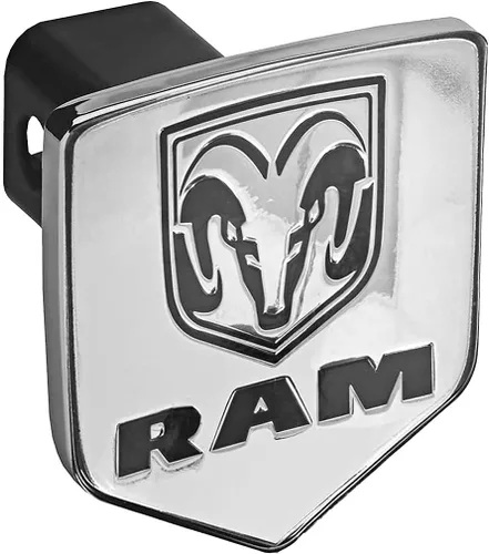 Bully CR-311 - Cubierta de enganche con logotipo de Dodge RAM de metal cromado para camiones de Chevy Chevrolet Ford Toyota GMC Dodge RAM Jeep