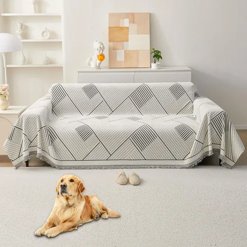 Vista 19 de HAOMAIJIA Funda de sofá antideslizante para sofá de 2 cojines, fundas de sofá seccionales lavables para perros y mascotas, protector de muebles