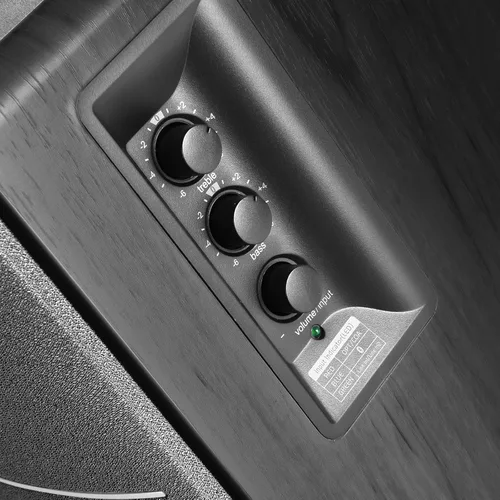 Vista 7 de Parlantes de estantería R1280DB de Edifier alimentados por Bluetooth. Entrada óptica. Monitores de estudio inalámbricos. Parlante de campo cercano