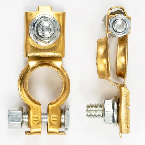 Vista 6 de 1 par de terminales de batería de coche auto conector de batería de liberación rápida terminales de batería abrazaderas tapa clips cobre para coche