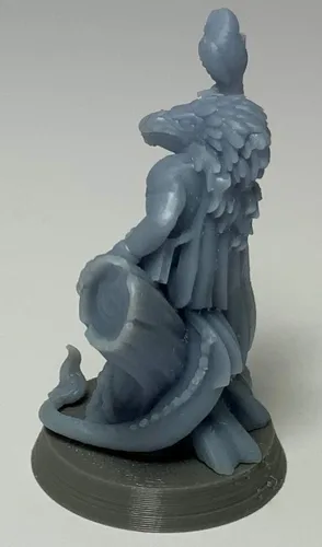 Vista 5 de Lizardfolk, Masculino - RPG - Calabozos y Dragones - DND - Pathfinder - Señor del Anillo - Figura miniatura (gris/sin pintar)