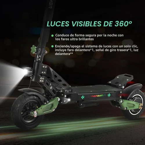 Vista 7 de ZU06 Electric Scooter, 1200W Motor Up to 35 MPH, 52V 20Ah Battery 50 Miles Long Range, NFC Smart Unlock & Dual Disc Brakes with EABS, 10" Off Road