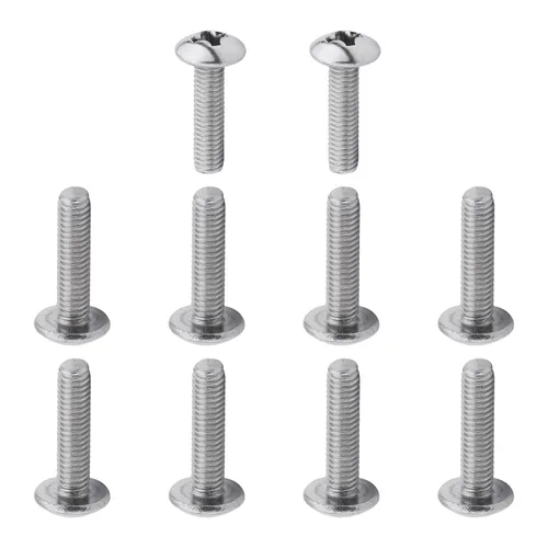Vista 113 de MroMax Tornillos de máquina M2.0.197 x 0.157 in Tornillos Phillips Cross Truss Head Tornillo 304 Pernos de sujeción de acero inoxidable 15pcs