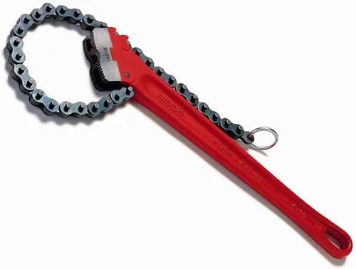 Vista 3 de RIDGID 31330 Llave de cadena de 4-1/2 pulgadas 31100 Paquete de llaves de tubo recto de aluminio de 18 pulgadas