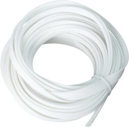 Vista 32 de Wenheww - Funda de cable trenzada expandible de PET, de 1.64 pies a 3/8 pulgadas, manga negra para organización de cables, protector de cable