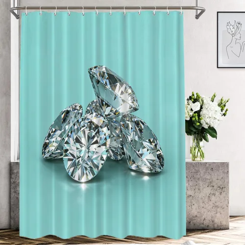 Vista 378 de Shrahala Father and Child Embracing No Hooks Shower Curtain with Snap in Liner Set, Tender Moment Captured Bathroom Décor Polyester Fiber Waterproof