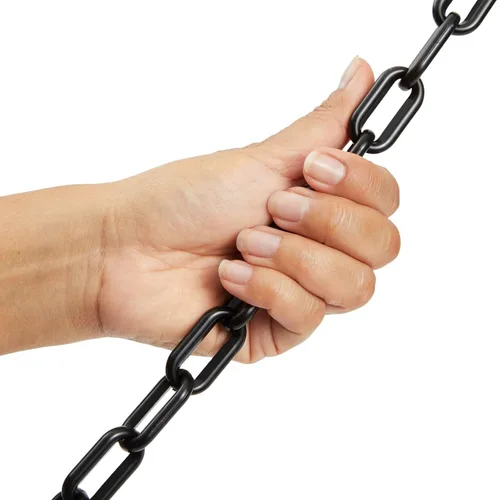 Vista 2 de Stockroom Plus Cadena de plástico – 100 pies, eslabones de cadena de plástico negro – Barrera de seguridad para valla, entrada, estacionamiento