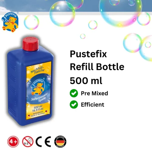 Vista 3 de PUSTEFIX Botella de repuesto de 16.9 oz de solución de jabón líquido de burbujas Pustefix Modelo: 505415