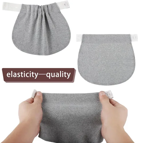 Vista 2 de Extensor de pantalones de maternidad ajustable elástico pantalón extensor de botón para mujeres embarazadas negro azul marino gris caqui blanco
