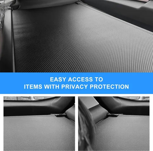 Vista 7 de AUXKO - Cubierta de carga retráctil para Lincoln MKX 2018-2016, cubierta de equipaje de maletero con protección de sombra para Lincoln Nautilus