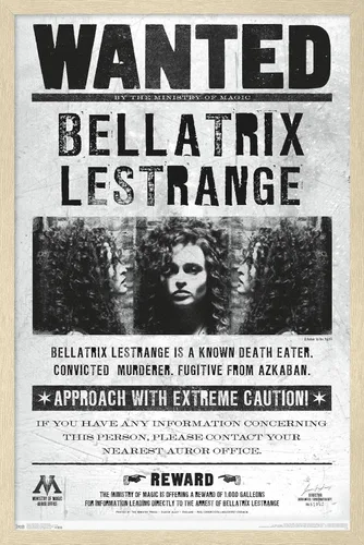Vista 10 de Trends International Póster de pared The Wizarding World: Harry Potter - Bellatrix Wanted Poster de pared, 14.725 x 22.375 pulgadas, versión
