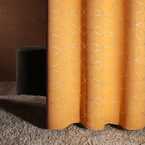 Vista 19 de Deconovo Cortinas opacas, aislamiento térmico y reducción de ruido, estampado de lámina de diamante – ojales en la parte superior, 2 paneles, Negro