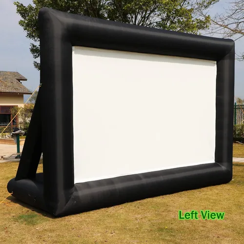 Vista 7 de Pantalla de proyector de película inflable de 16 pies, pantalla de proyector para interiores y exteriores con bolsa de transporte para proyección
