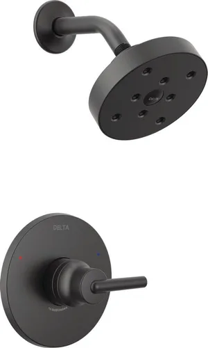 Vista 12 de Delta Faucet Trinsic Serie 14 Kit de Acabado de Ducha de Una Sola Función con Cabezal de Ducha H2Okinetic de Un Solo Rociador, Bronce Champán