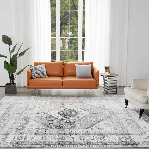 Vista 44 de Auemtyn Alfombra lavable de 6 x 9, moderna, abstracta, suave, delgada, antideslizante, para interiores, para sala de estar, dormitorio, comedor