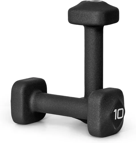 Vista 45 de Tone Fitness Pares de Mancuernas de Pesas de Neopreno con Cabeza Cuadrada Antirrodamiento Múltiples Opciones