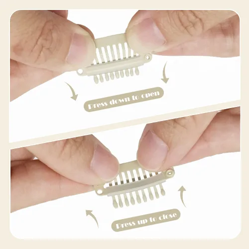 Vista 4 de Dreamlover - Clips para extensiones de cabello, clips para peluca con 9 dientes, 30 piezas
