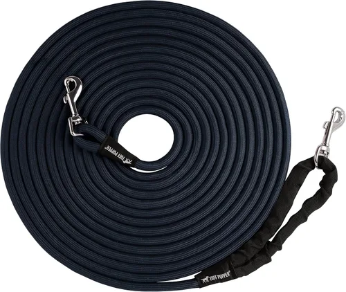 Tuff Pupper Correa de cuerda de 30 pies de largo resistente para perros | Correa de entrenamiento de retirada de perros | Correas de cuerda de