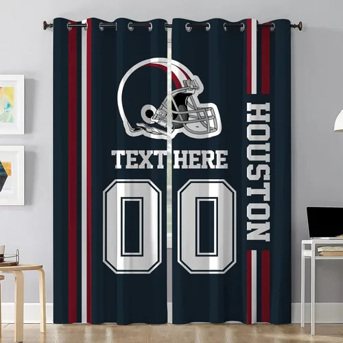 Vista 28 de Cortinas opacas personalizadas Arizona Juego de 2 paneles de cortinas opacas con aislamiento térmico para oscurecer la habitación, añade nombre