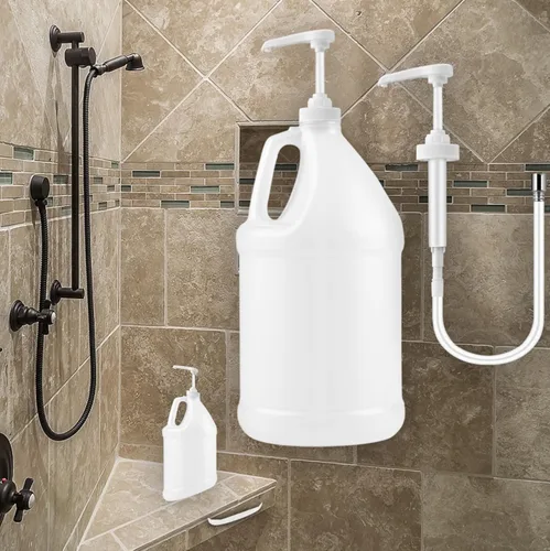 Vista 6 de Dispensador de bomba de jarra de galón con tubo de inmersión suave para rosca de 38/400 Dispensa 8cc con cada trazo Se adapta a la mayoría