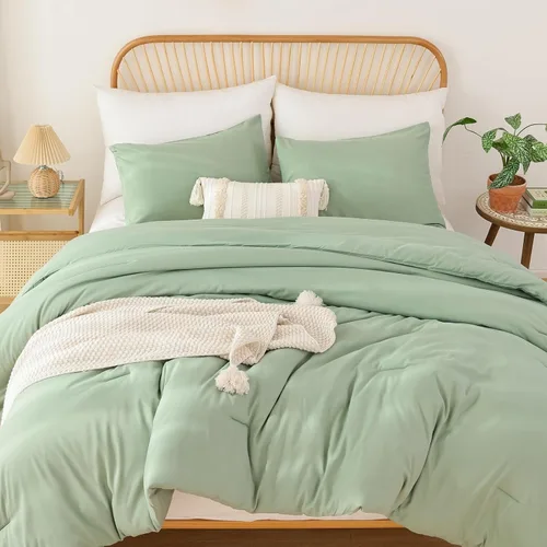 Vista 45 de ROSGONIA Edredón tamaño completo para niñas, niños, adolescentes, gris carbón, 3 piezas (1 edredón gris oscuro y 2 fundas de almohada), ropa de cama