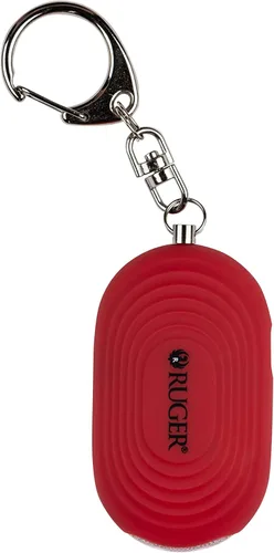 Vista 12 de Alarma personal 2 en 1 de SABRE con luz LED, sirena de seguridad personal de 130 dB, gancho de enganche para acceso instantáneo, rango de 1,250 pies