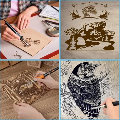 Vista 6 de Paquete de 30 hojas de tilo de 12 x 18 x 1/16 para manualidades, hojas finas de madera contrachapada, hojas de madera de balsa, tableros de madera