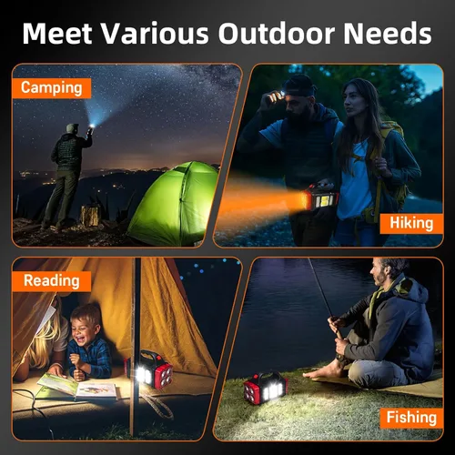Vista 6 de Linterna solar versátil con modos duales de carga 4 modos de luz USB/alimentación solar Cargador de emergencia portátil y luz de camping al aire