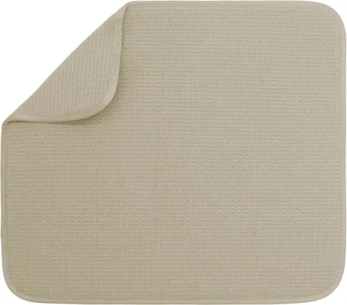 Vista 19 de S&T INC. Tapete de microfibra para secado de platos, reversible y absorbente para cocina, de 16 x 18 pulgadas, color negro