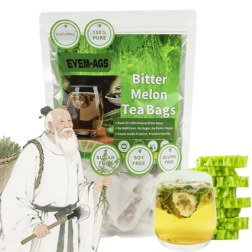 Vista 10 de Té orgánico de melón amargo, melón amargo orgánico en rodajas, Momordica Charantia seca natural premium, sin OMG (3.52 onzas)
