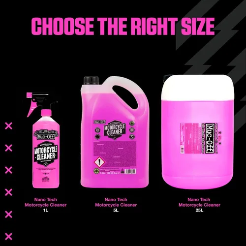 Vista 7 de Muc Off 664US Nano-Tech Limpiador de motocicleta, 1 litro, spray de limpieza biodegradable de acción rápida, seguro en todas las superficies y todo