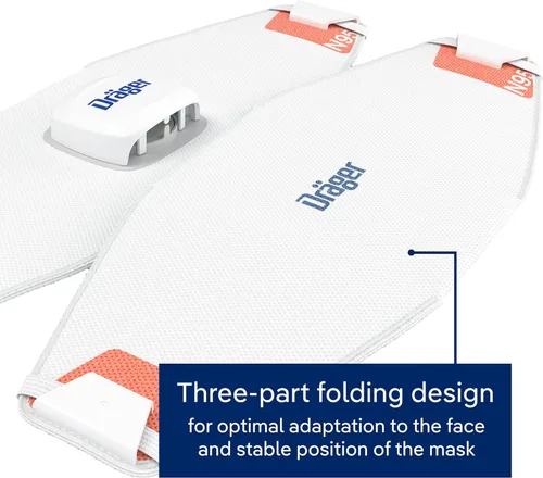 Vista 5 de Dräger X-plore 1950 V N95 mascarilla respiradora con válvula de exhalación Mascarilla respiradora aprobada por NIOSH