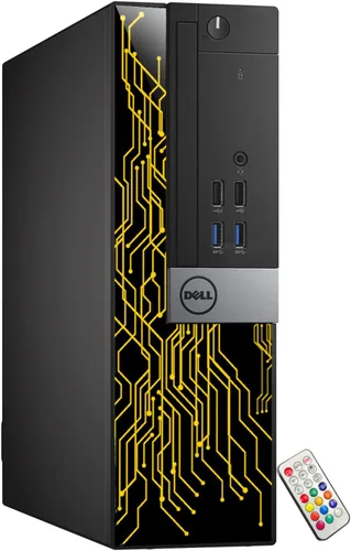 Vista 6 de Dell OptiPlex - Computadora con luces RGB personalizadas para escritorio, Intel Core i5 6500, 3.2 GHz, 8 GB de RAM, 256 GB SSD, Windows 11 Pro