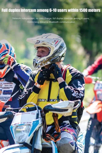 Vista 3 de FreedConn FX - Auriculares Bluetooth para casco de motocicleta, 2-10 conductores, intercomunicador universal, sistema de comunicación ultrafino