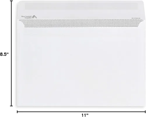 Vista 4 de 250 sobres de 6 x 9 pulgadas, lados abiertos con solapa abierta, de látex, autoadhesivos, para guardar de forma segura un pequeño folleto, catálogo