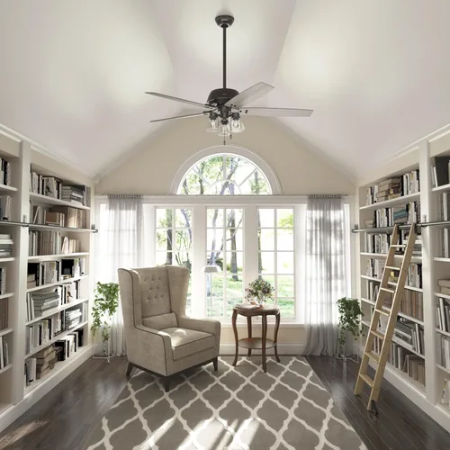 Vista 8 de Hunter Fan Company 51200 Churchwell Ventilador de techo, 60, bronce noble