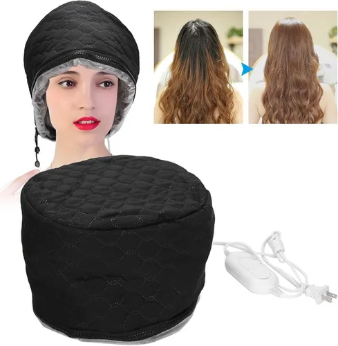 Vista 9 de Gorra eléctrica para el cabello, gorra térmica para el cuidado del cabello, sombrero ajustable para el tratamiento de aceite caliente con 3 modos