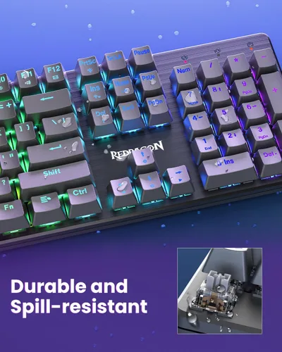 Vista 7 de Redragon K671KS Teclado mecánico inalámbrico para juegos, teclado personalizado intercambiable en caliente Tri Mode BT/2.4G/USB-C, teclados
