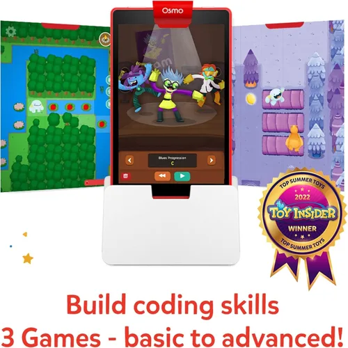 Vista 3 de Osmo - Paquete familiar de codificación para iPad y tableta Fire - 3 juegos educativos de aprendizaje - Edades de 5 a 10 años - Coding Jam, Coding