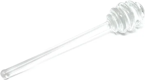 Honbay Jarabe de mermelada de miel de vidrio, 1 unidad en barra de cuchara de miel para tarro de miel (6 pulgadas)