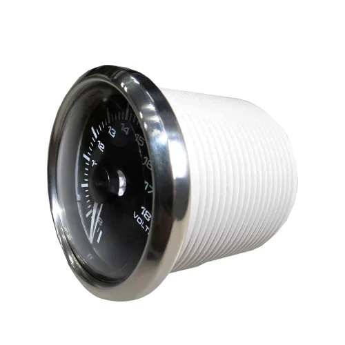 Vista 4 de MOTOR METER RACING MGS Series 2.047 in 2-1/16" medidor de voltios calibre 8~16 V esfera negra blanca y ámbar LED retroiluminada impermeable