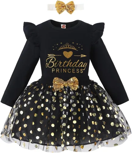 Vista 14 de Vestido de princesa de cumpleaños para niñas pequeñas, chaleco sin mangas, falda tutú de malla con lunares Aa Rose C6092
