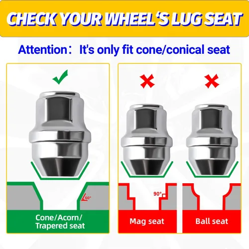 Vista 3 de Tuercas de llanta M14x1.5 OEM para 2015-2024 F150 Expedition Navigator Factory Stock Aluminio 14x1.5 Tuercas de rueda