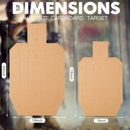 Vista 2 de Hungdao 40/100 Piezas Objetivos de Cartón IPSC para Tiro Objetivos de Silueta Clásica para el Campo de Tiro Práctica Táctica Competiciones