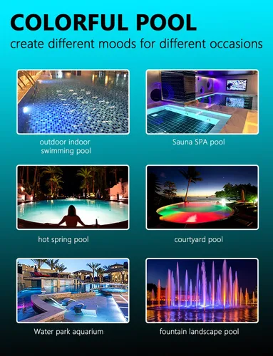 Vista 8 de AC12V - Luz LED RGB de 1.5 pulgadas que cambia de color para piscinas enterradas, cable de 100 pies, compatible con Pentair GloBrite, accesorios