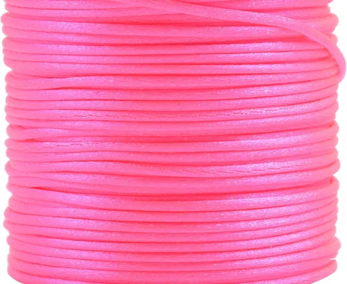 Vista 8 de KONMAY - Cuerda de nailon satinado de seda, 45.72 metros, 0.8mm cola de rata, para nudos chinos, Kumihimo, abalorios, macramé, joyería, Verde manzana