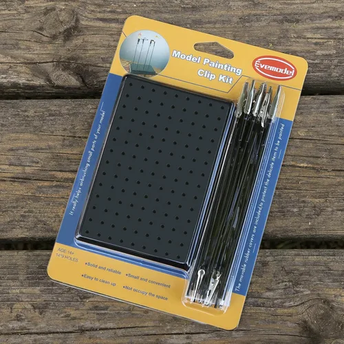 Vista 6 de 1 base de soporte de pintura y 1 cepillo de limpieza, 10 piezas de clip de cocodrilo de 7.3 pulgadas y 10 piezas de clip de cocodrilo de 5.9