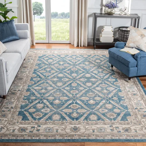 Vista 7 de SAFAVIEH colección Sofia 9 pies x 12 pies Gris Oscuro/Beige SOF378F - Alfombra oriental con efecto desgastado, boho tribal, resistente a manchas